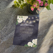 の結婚婚約パーティアジサイのストリングライト 招待状