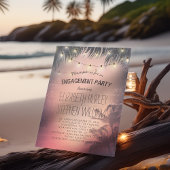 の結婚婚約パーティサマーパームツリーズライト 招待状