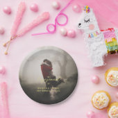 の結婚婚約パーティ写真の追加紙プレート ペーパープレート (パーティー)