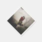 の結婚婚約パーティ写真の追加 スタンダードカクテルナプキン (角)