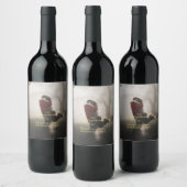 の結婚婚約パーティ写真の追加 ワインラベル (ボトル)