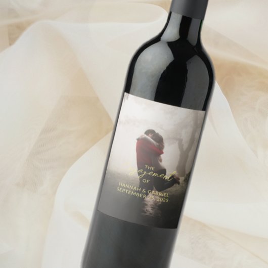 の結婚婚約パーティ写真の追加 ワインラベル