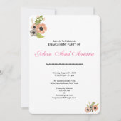 の結婚婚約パーティ招待状カード 招待状 (正面)