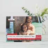 の結婚婚約パーティBBQニュース 招待状 (スタンド正面)