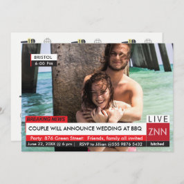 の結婚婚約パーティBBQニュース 招待状