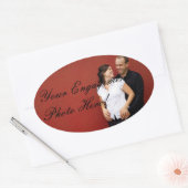 の結婚婚約写真シール楕円形 楕円形シール (封筒)