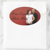 の結婚婚約写真シール楕円形 楕円形シール (バッグ)