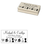 の結婚婚約日付を保存ベルフラワーボウ ラバースタンプ (押印)