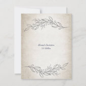 の結婚婚約日付リーフを保エレガント存 セーブザデート (裏面)