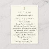 の結婚婚約祈りの言葉カード エンクロージャーカード (裏面)