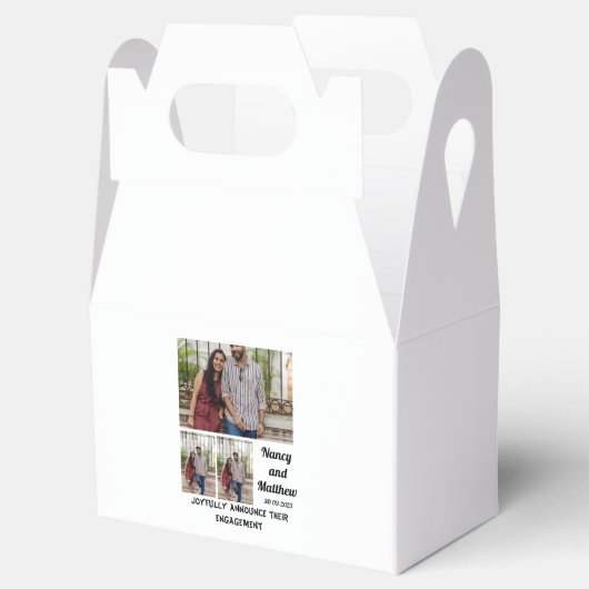 の結婚婚約3カスタムフォトコラージュ フェイバーボックス (オープン)