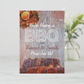 の結婚婚約BBQパーティー 招待状 (スタンド正面)