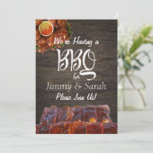 の結婚婚約BBQ招待状 招待状 (スタンド正面)