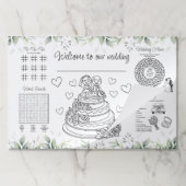 の結婚子供の活動の着色ランチョンマット ペーパーパッド (折り畳み)