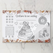 の結婚子供の活動の着色ランチョンマット ペーパーパッド (折り畳み)