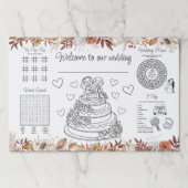 の結婚子供の活動の着色ランチョンマット ペーパーパッド (正面)