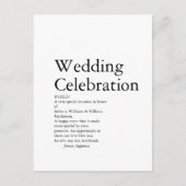 の結婚定義パーティー ポストカード (正面)