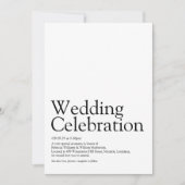 の結婚定義 招待状 (正面)