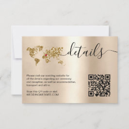 の結婚宛先ワールドマップ詳細QRコード 出欠カード