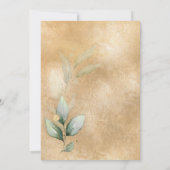 の結婚宛先金ゴールドワールドマップフローラ 招待状 (裏面)