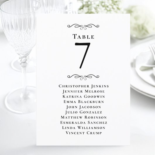 の結婚客席一覧テーブル番号ブラックカード