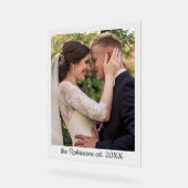 の結婚家族の設立日の写パーソナライズされた真 アクリルサイン (傾斜)