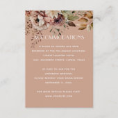 の結婚宿泊 | ミュートされたピーチベージュ&QR エンクロージャーカード (正面)