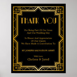 の結婚寄付看板 | Gatsbyアールデコ ポスター