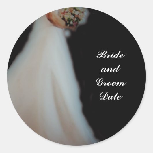 の結婚封筒用シールテンプレート ラウンドシール (正面)