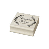 の結婚小枝と小さい葉デザイン ラバースタンプ (スタンプ)