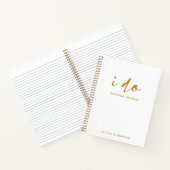 の結婚履歴 |モダンミニマル金ゴールドと白 ノートブック (内部)