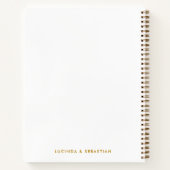 の結婚履歴 |モダンミニマル金ゴールドと白 ノートブック (裏面)