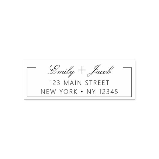 の結婚差出人住所ミニマルモダンリスト セルフインキングスタンプ (デザイン)