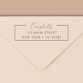 の結婚差出人住所ミニマルモダンリスト セルフインキングスタンプ