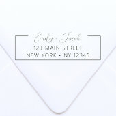 の結婚差出人住所ミニマルモダンリスト セルフインキングスタンプ