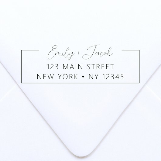 の結婚差出人住所ミニマルモダンリスト セルフインキングスタンプ