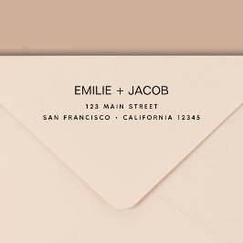 の結婚差出人住所ミニマルモダンリスト セルフインキングスタンプ
