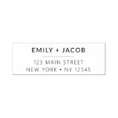 の結婚差出人住所ミニマルモダンリスト セルフインキングスタンプ (デザイン)