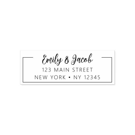 の結婚差出人住所ミニマルモダンリスト セルフインキングスタンプ (デザイン)