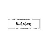 の結婚差出人住所モダン署名セルフイン セルフインキングスタンプ (デザイン)