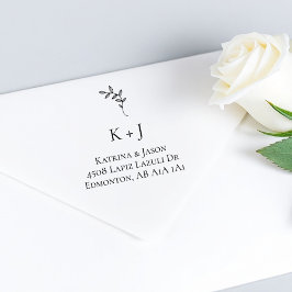 の結婚差出人住所モノグラムカスタム セルフインキングスタンプ