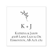 の結婚差出人住所モノグラムカスタム セルフインキングスタンプ (デザイン)