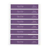 の結婚差出人住所ラベルラップ |プラム/紫 ラップアラウンドラベル (シート)