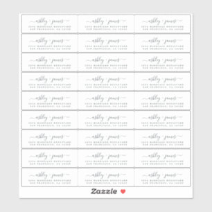 の結婚差出人住所ラベル2.64 x 0.85インチ27x シール