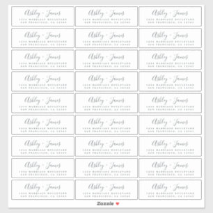 の結婚差出人住所ラベル4.45 x 1.45インチ27x シール