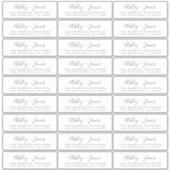 の結婚差出人住所ラベル4.45 x 1.45インチ27x シール (正面)