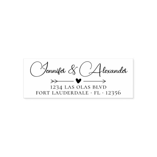 の結婚差出人住所書エレガント文字 セルフインキングスタンプ (デザイン)