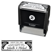 の結婚差出人住所植物性シダ名+日付 セルフインキングスタンプ (インサイチュ)