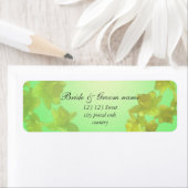 の結婚差出人住所、黄色いチューリップの花 ラベル (インサイチュ)