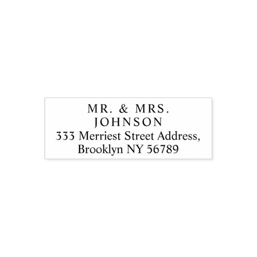 の結婚差出人住所Newlyweds新しいアドレス セルフインキングスタンプ (デザイン)